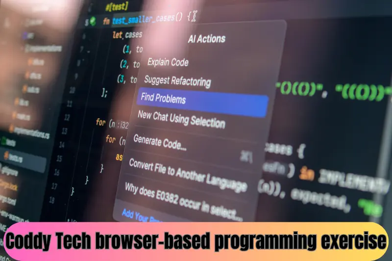 coddy tech browser based programming exercise