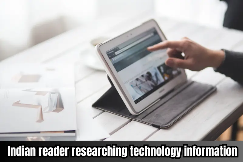 indian reader researching technology information